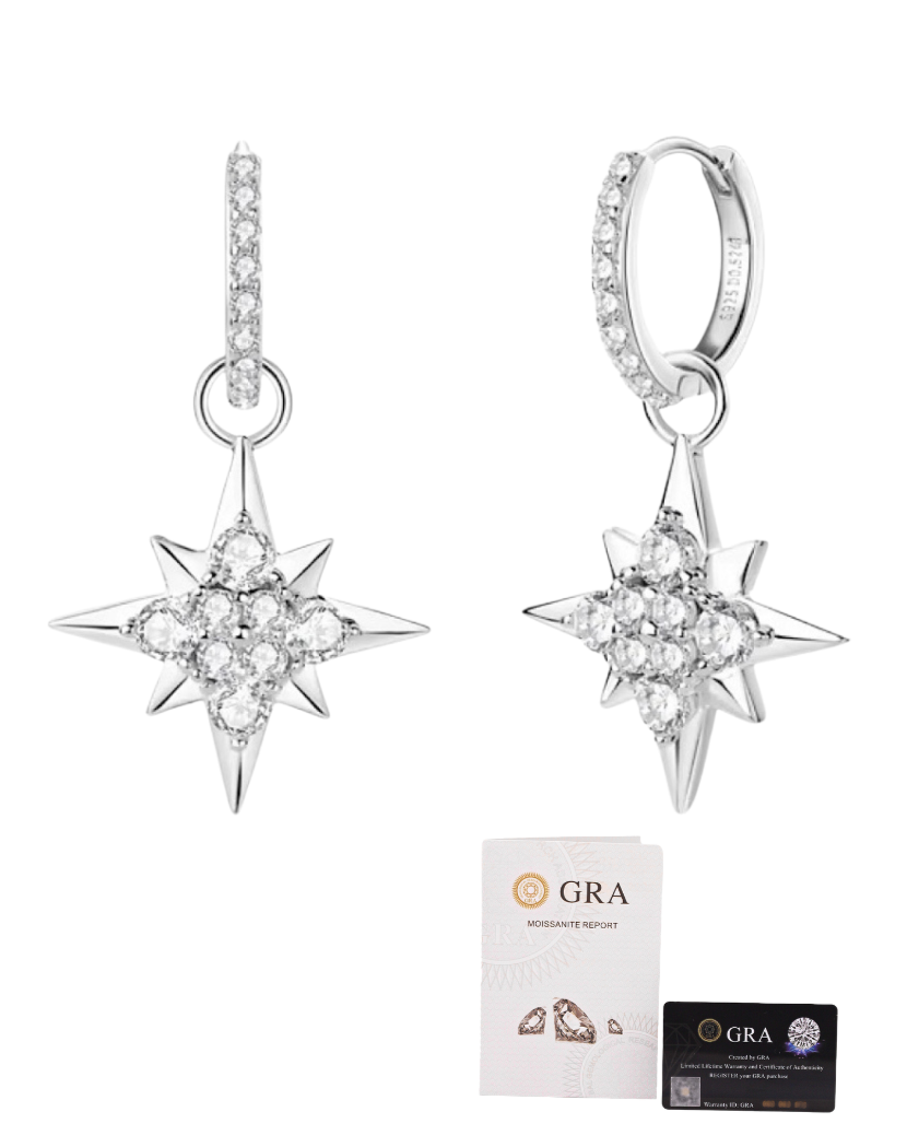 Argola Aster Moissanite