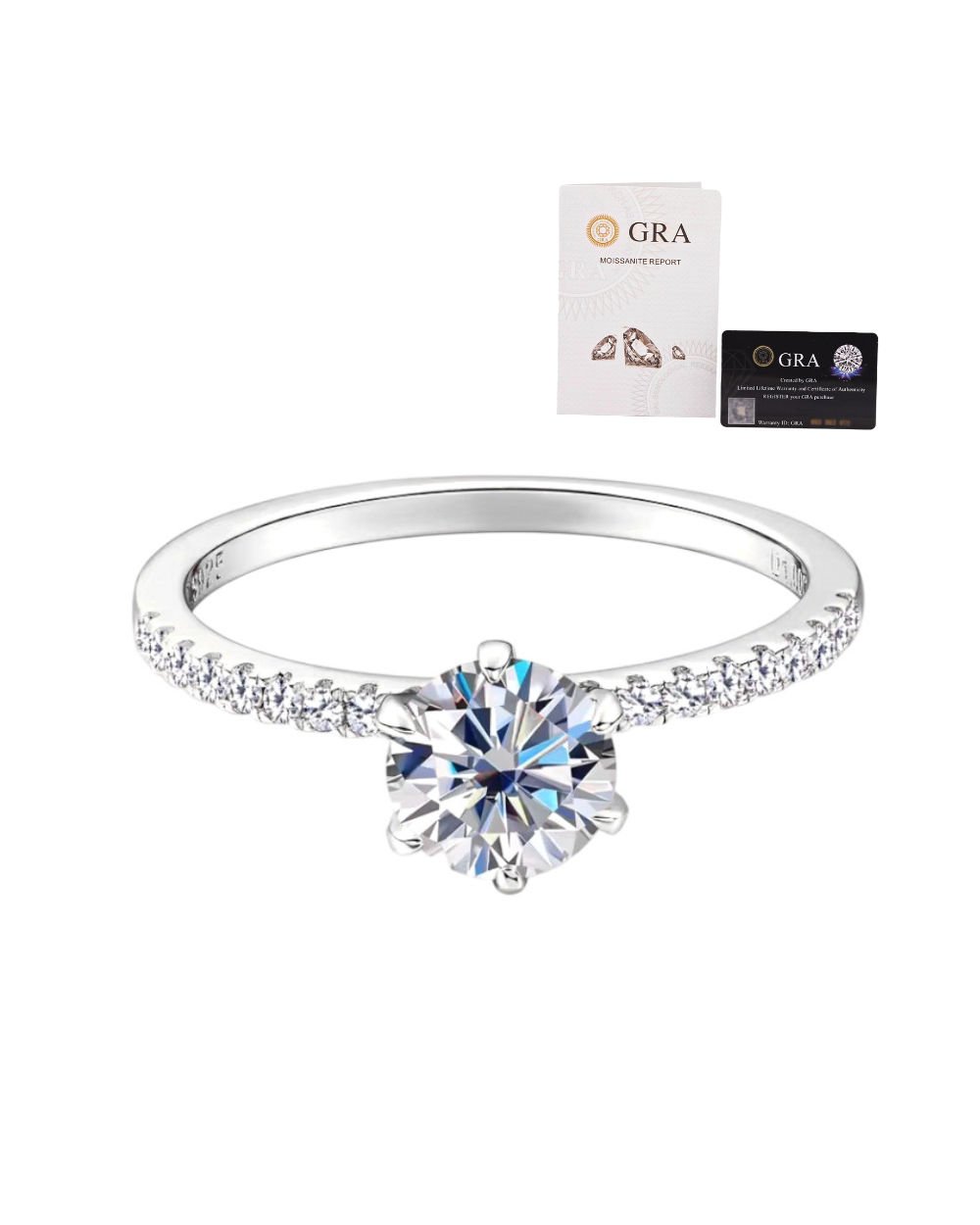 Anel Solitário Dakota Moissanite 1ct