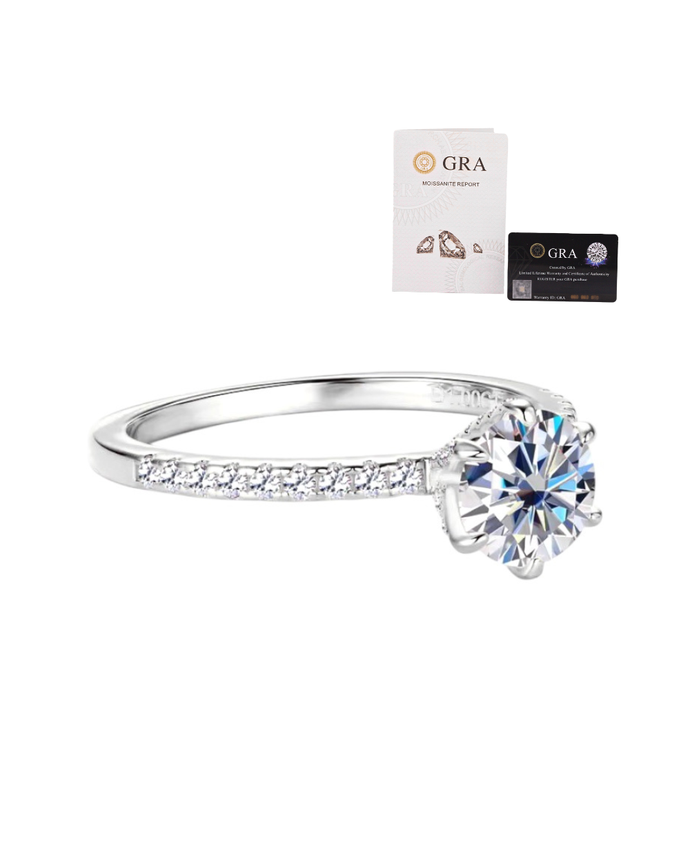 Anel Solitário Dakota Moissanite 1ct