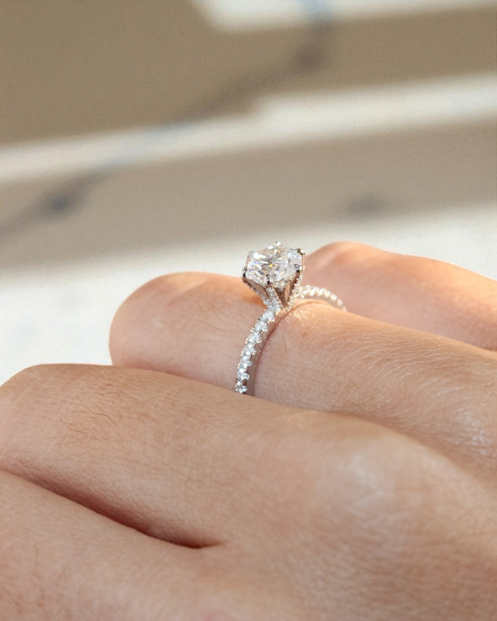 Anel Solitário Dakota Moissanite 1ct