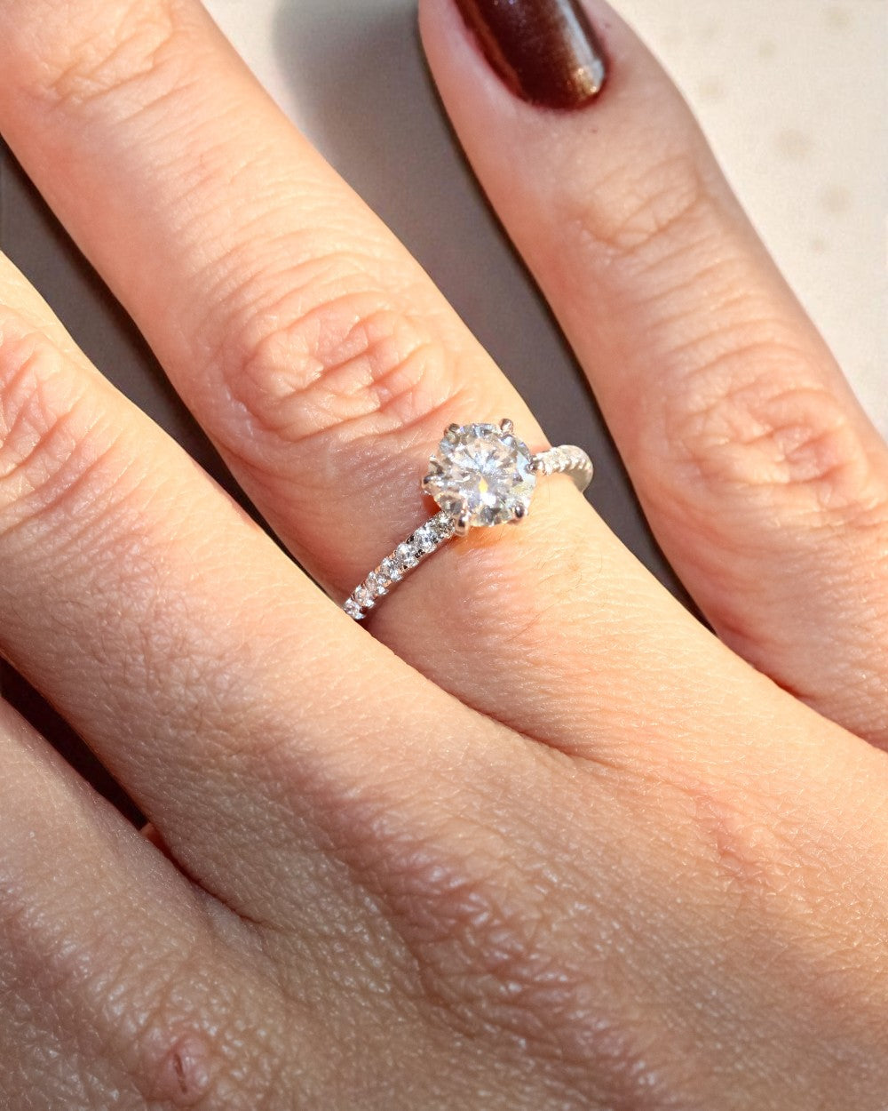 Anel Solitário Dakota Moissanite 1ct