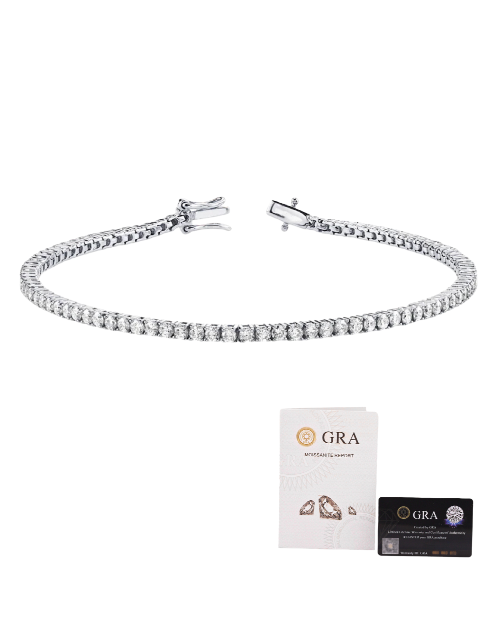 Pulseira Riviera Moissanites 2mm