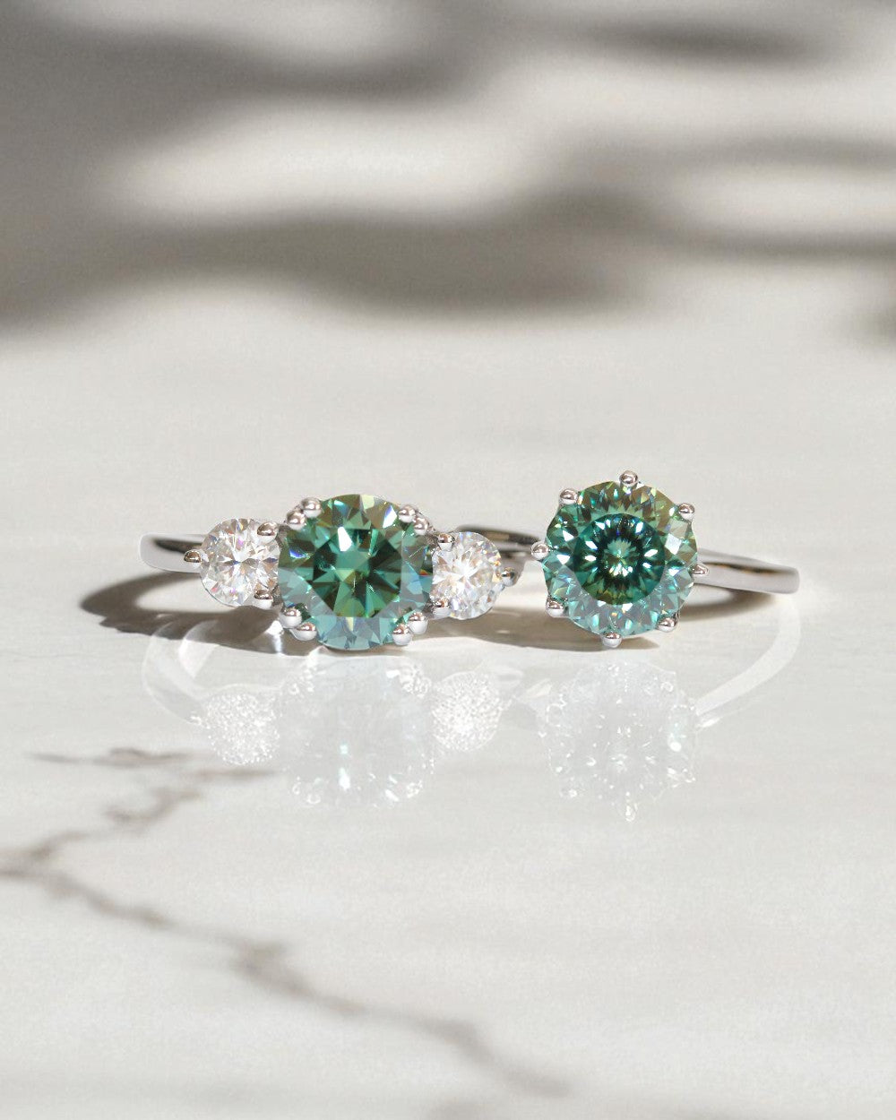 Anel 3 Pedras Jasmine Moissanite 2ct