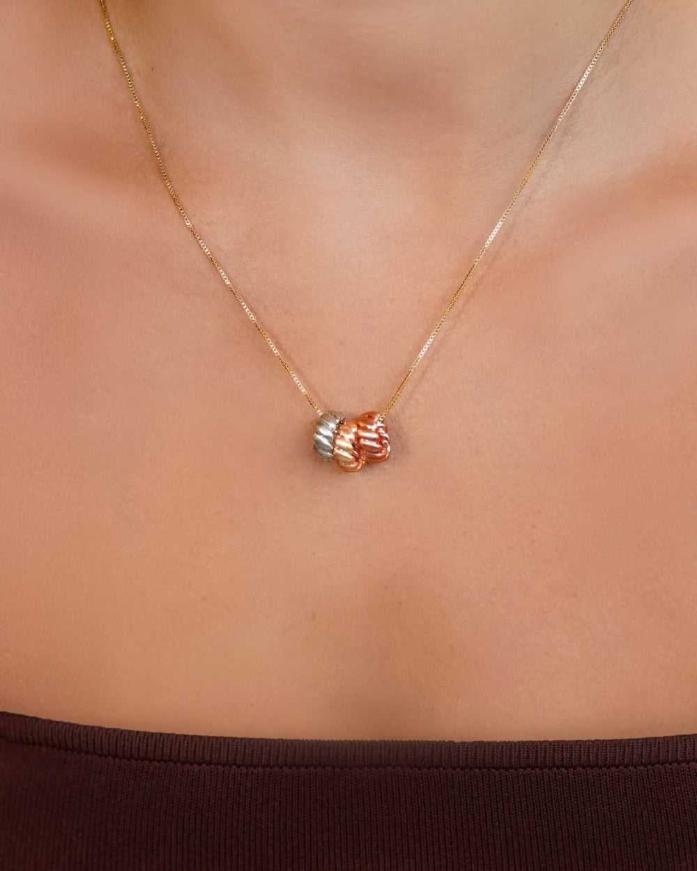 Colar Hoops Mix Metais Fosco