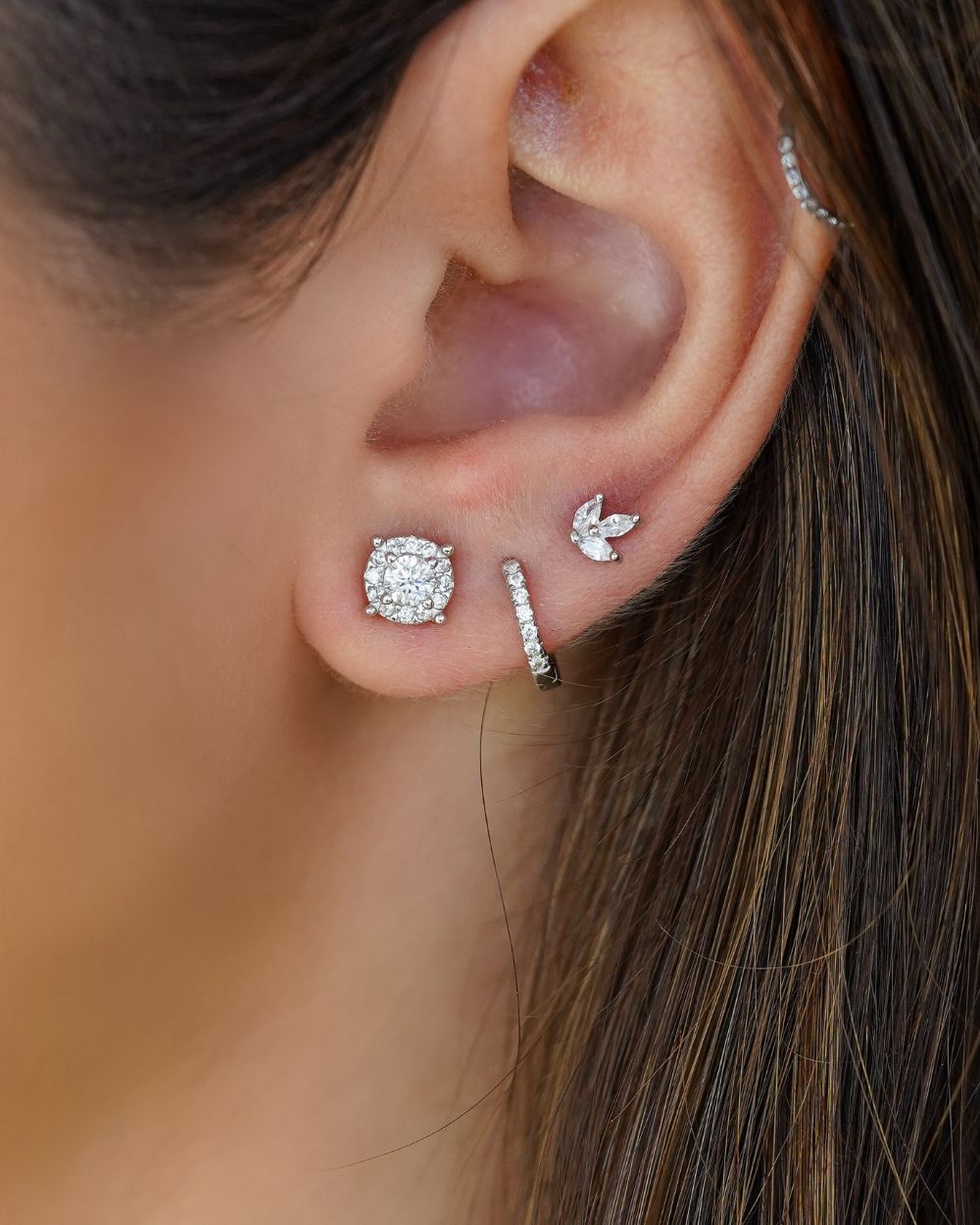 Brinco Bella Moissanite