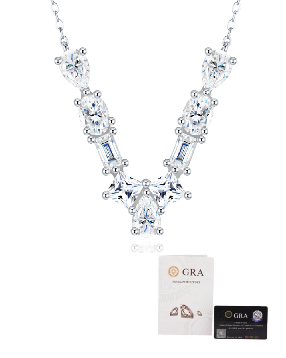 Colar Inicial Moissanite Multi Lapidação Luxo (Escolha o seu)