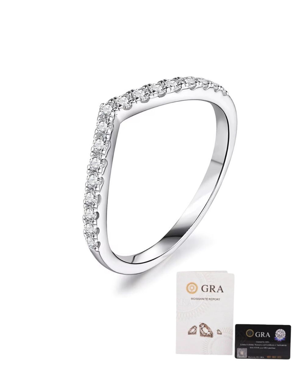 Meia Aliança V Moissanites