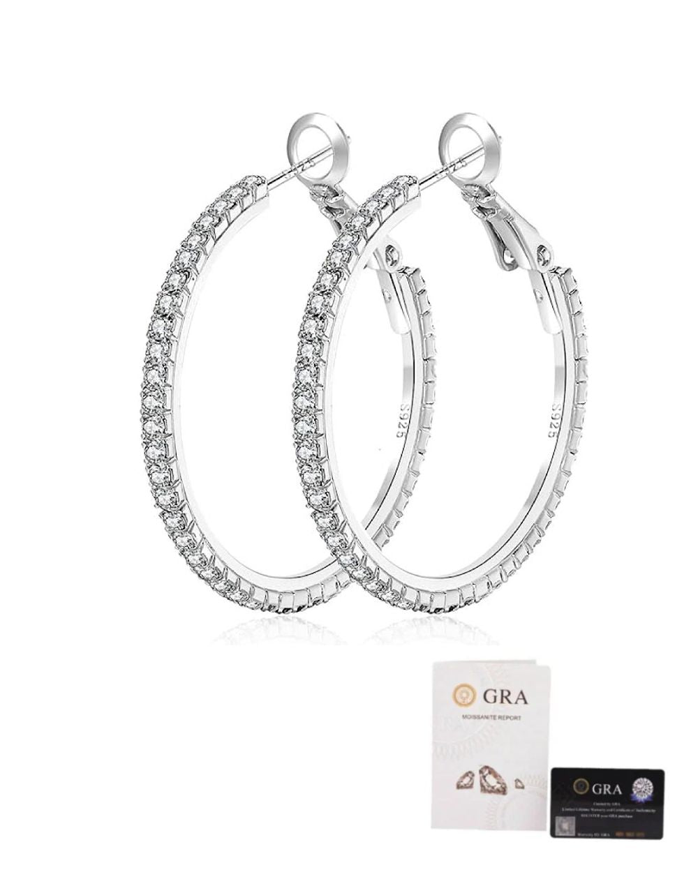 Argola Slim Moissanite Luxo