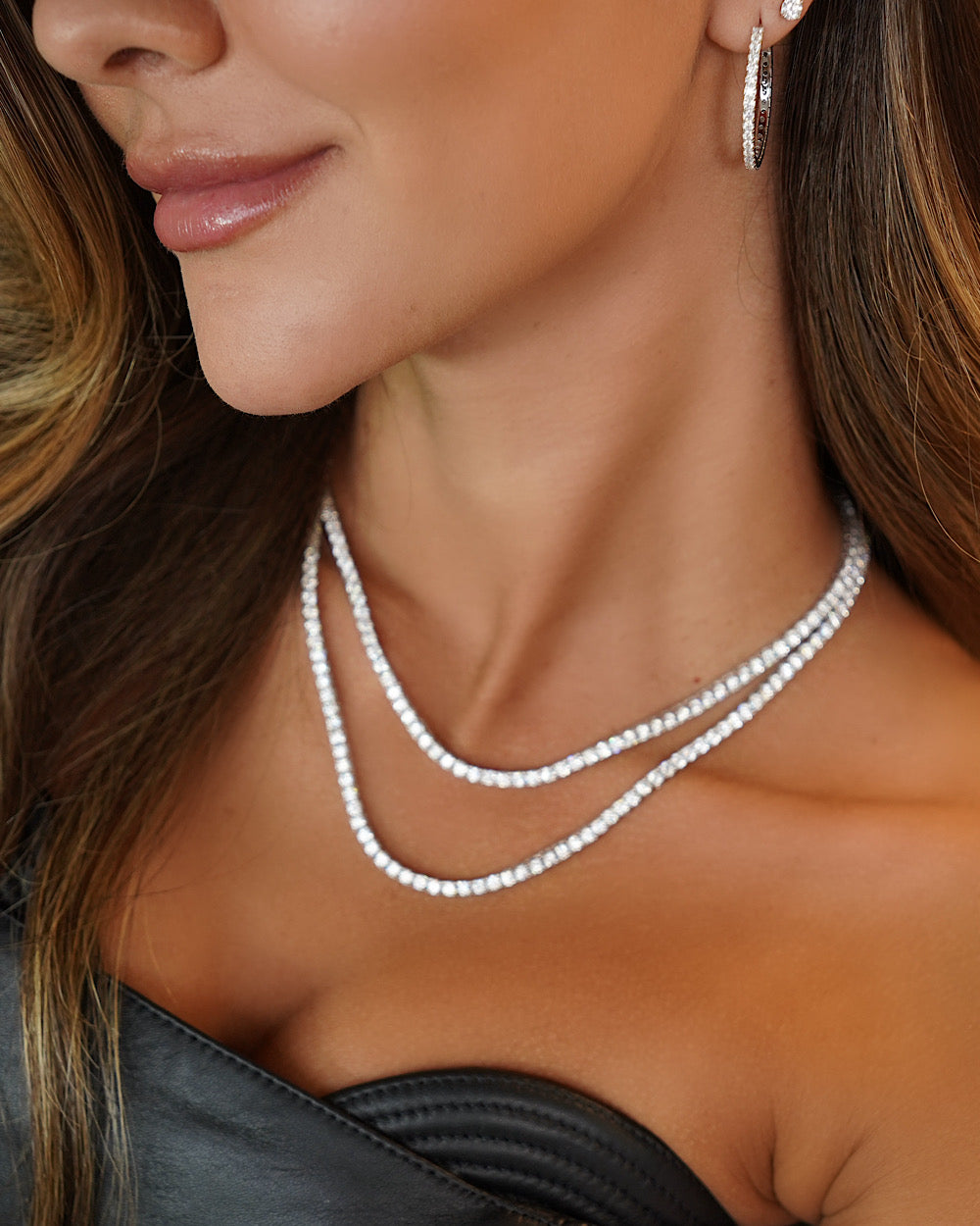 Argola Slim Moissanite Luxo