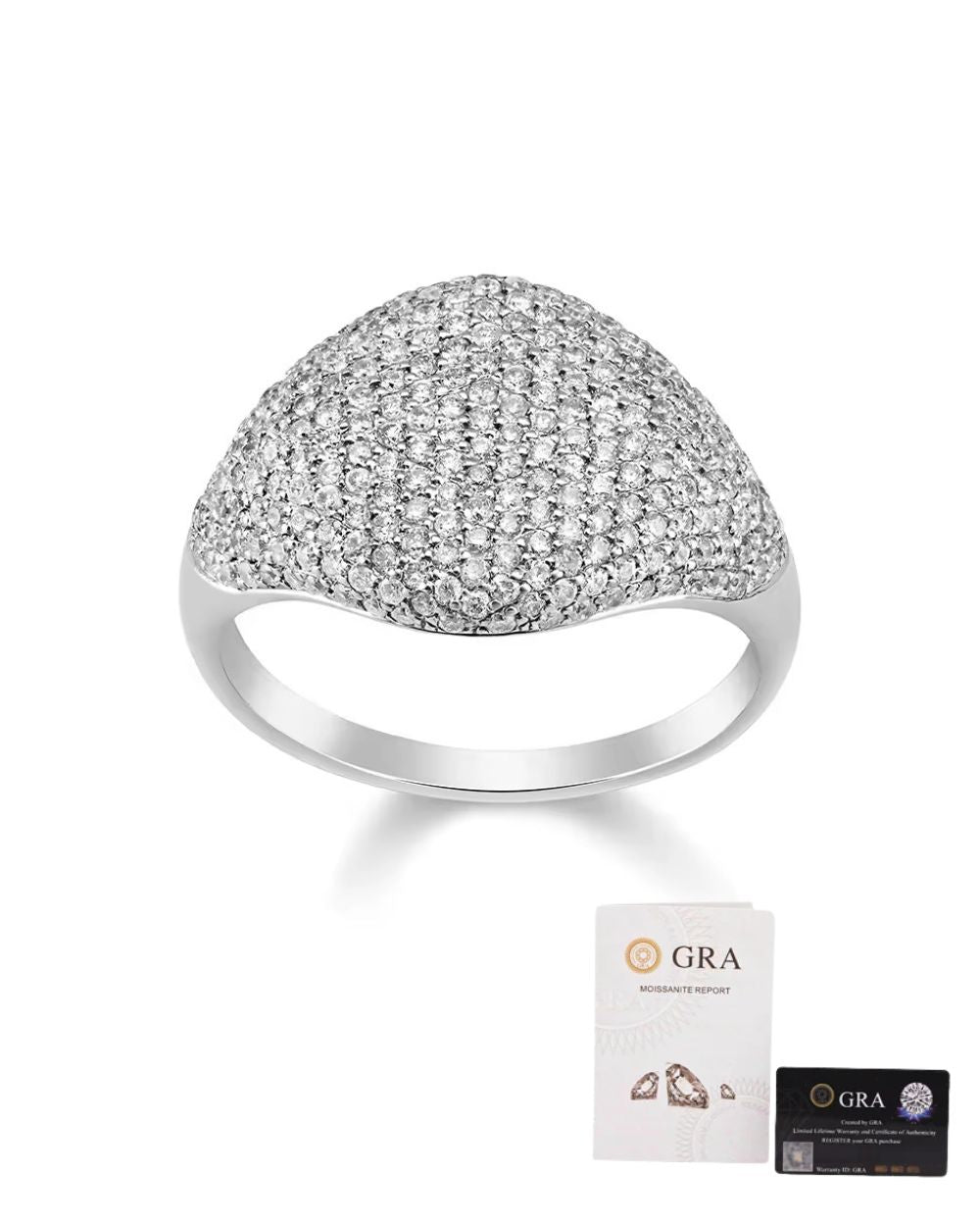 Anel Dedinho Moissanite Luxury Cravejado