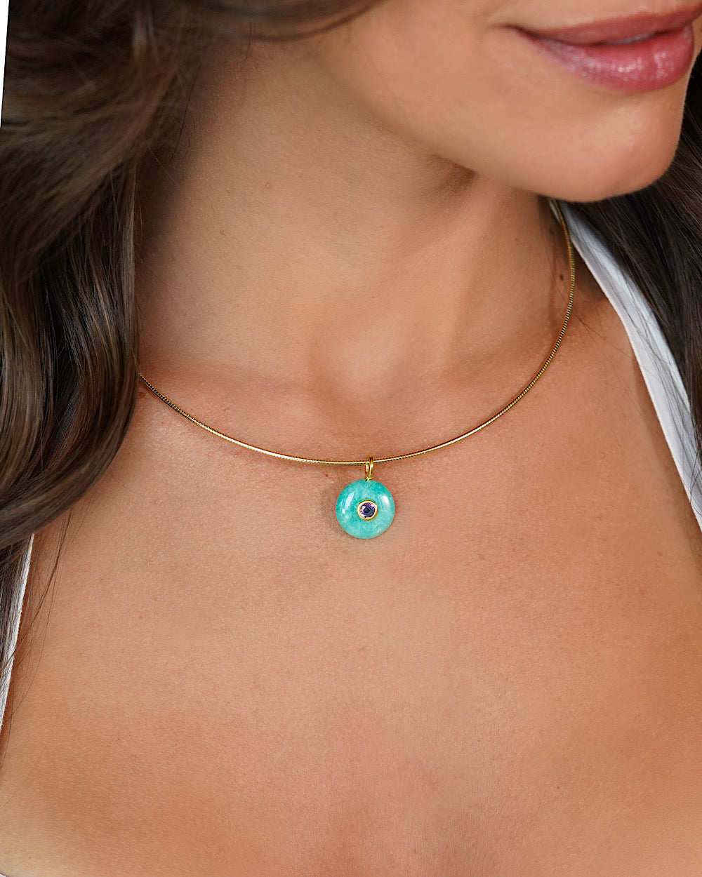 Pingente Pedra Natural Amazonita