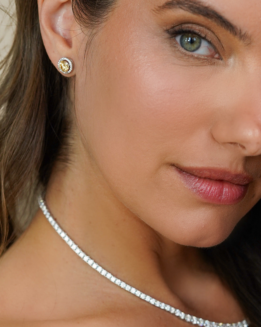 Brinco Pryanka Moissanite Desert Ombré