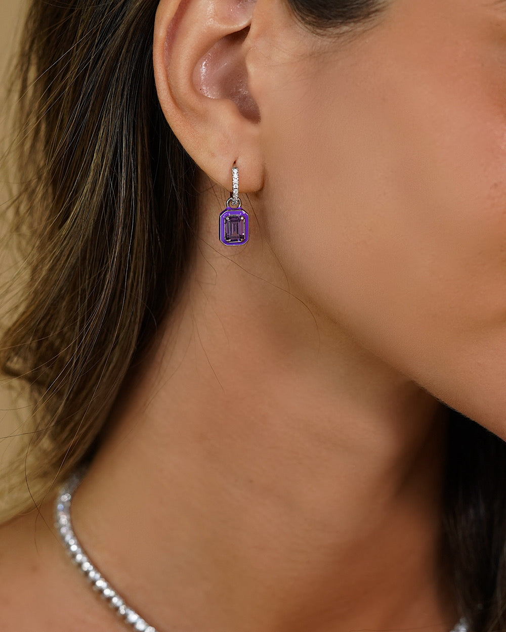 Argolinha Enamel Luxo Ametista