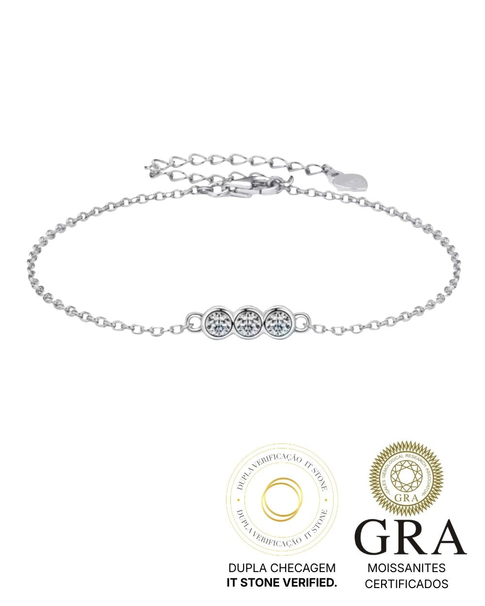 Pulseira Triple Moissanite
