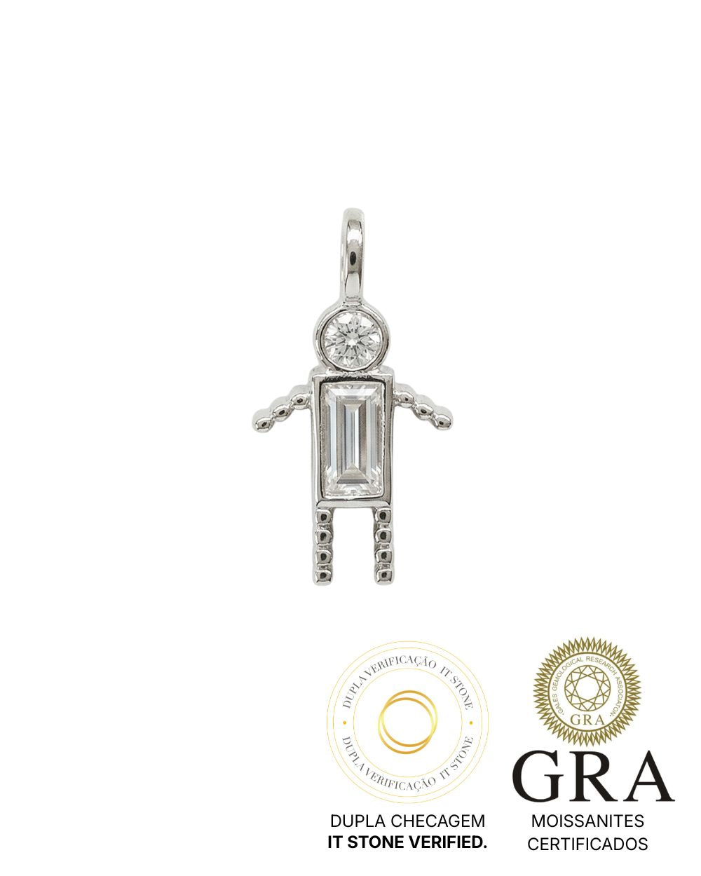 Pingente Menino Moissanite