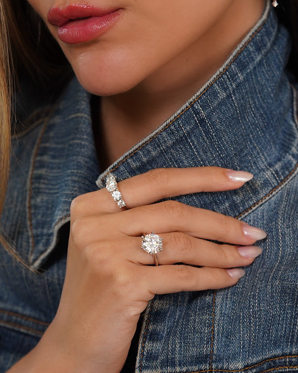 Anel Solitário Clássico Moissanite 5ct