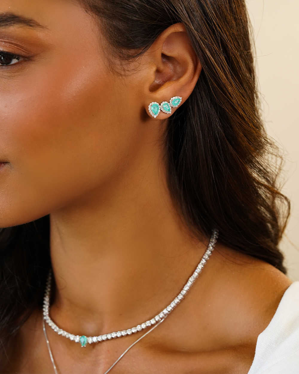 Ear Cuff Little J-Lo Esmeralda Colombiana Fusion