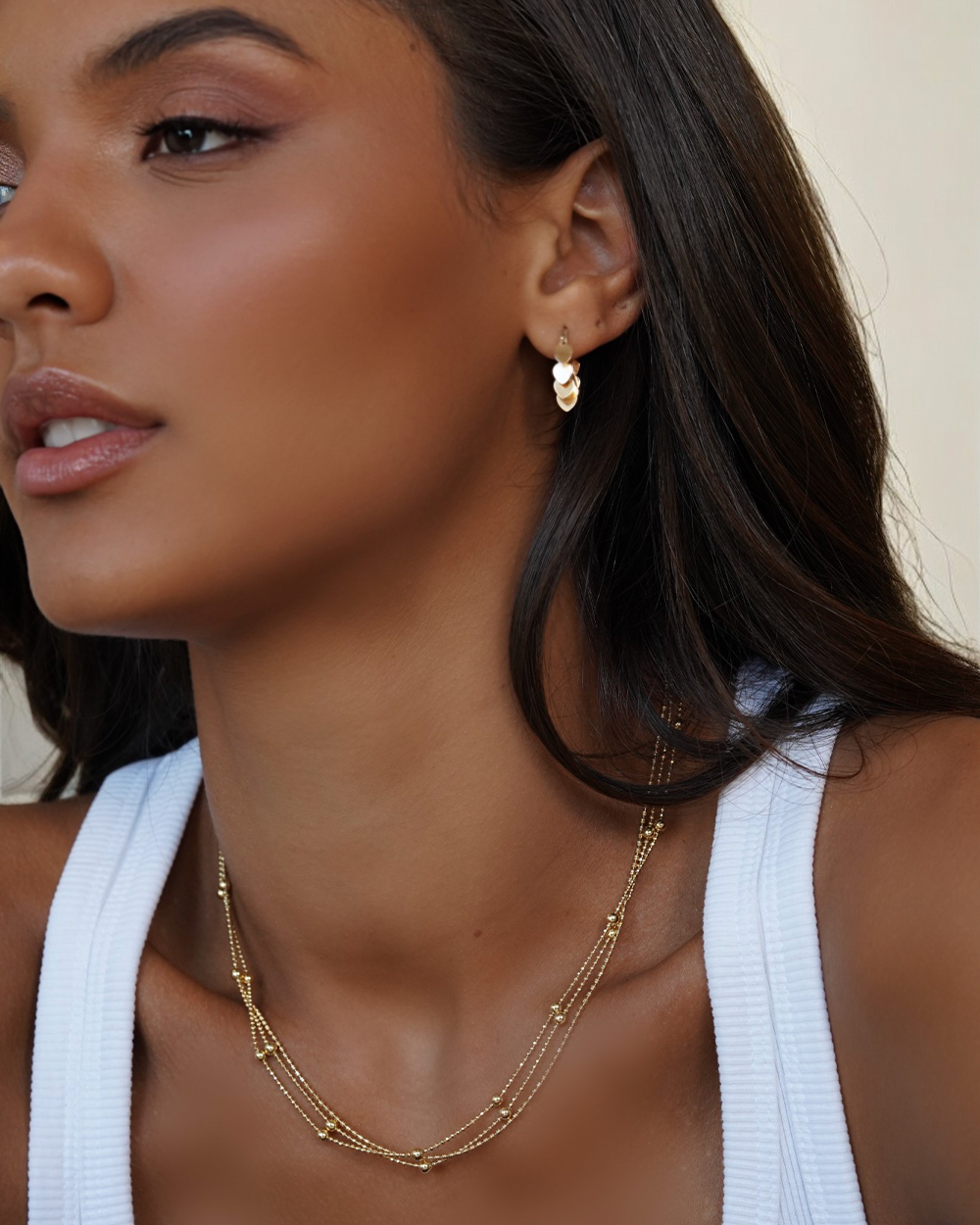 Colar Triple Shiny Gold