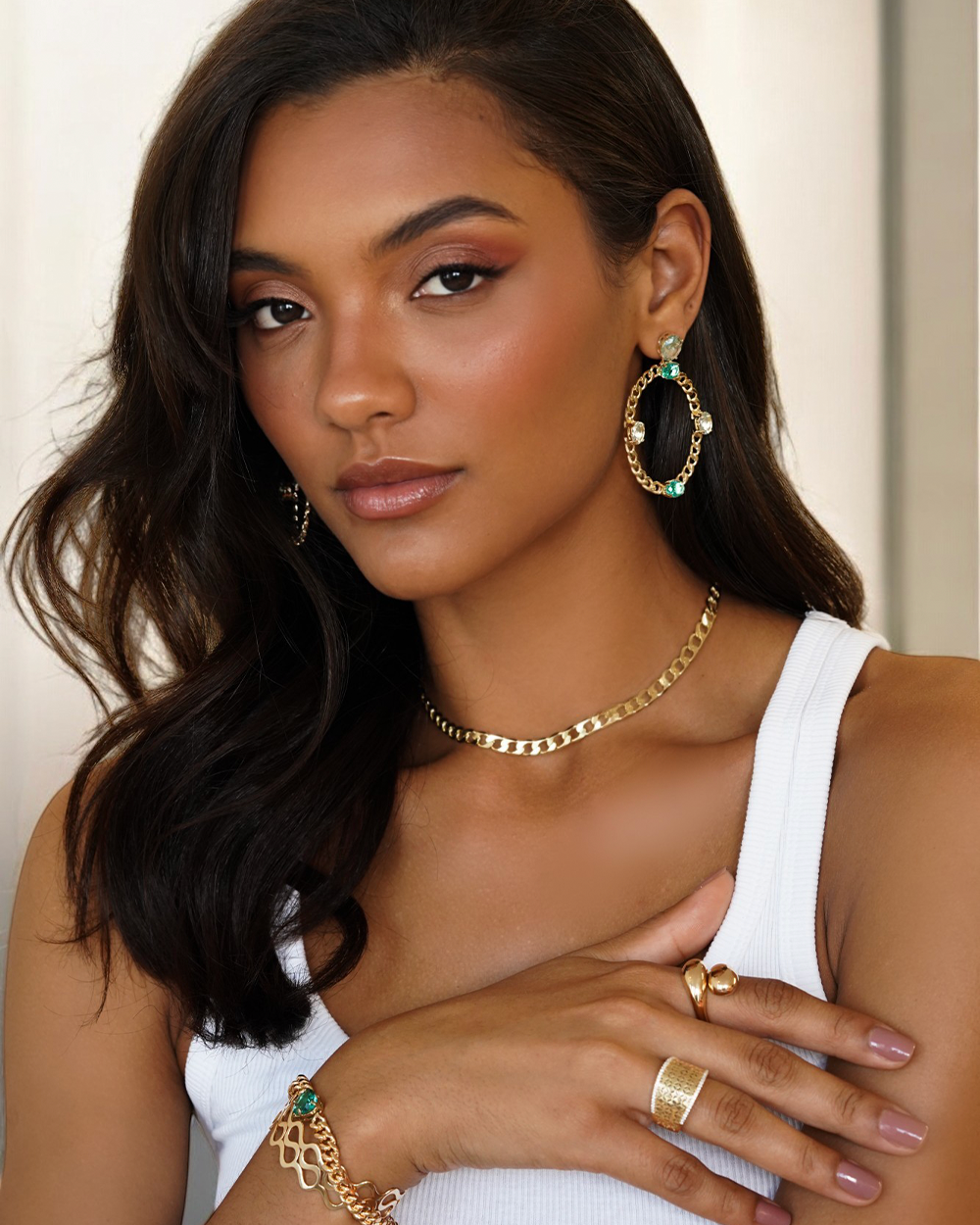 Choker Elos Links Gold