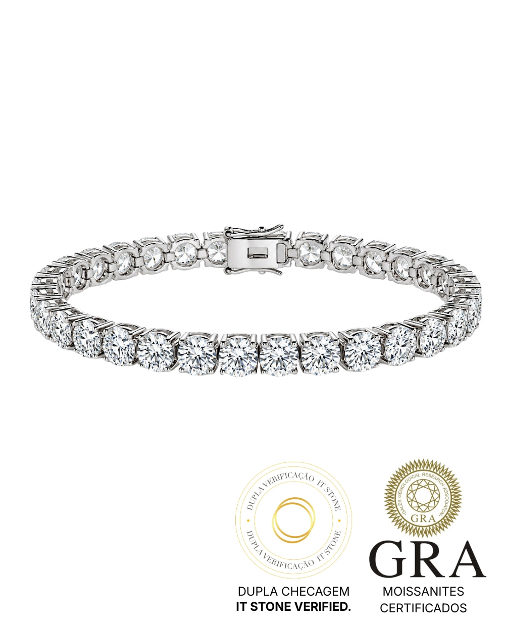 Pulseira Riviera 50 pontos Moissanite