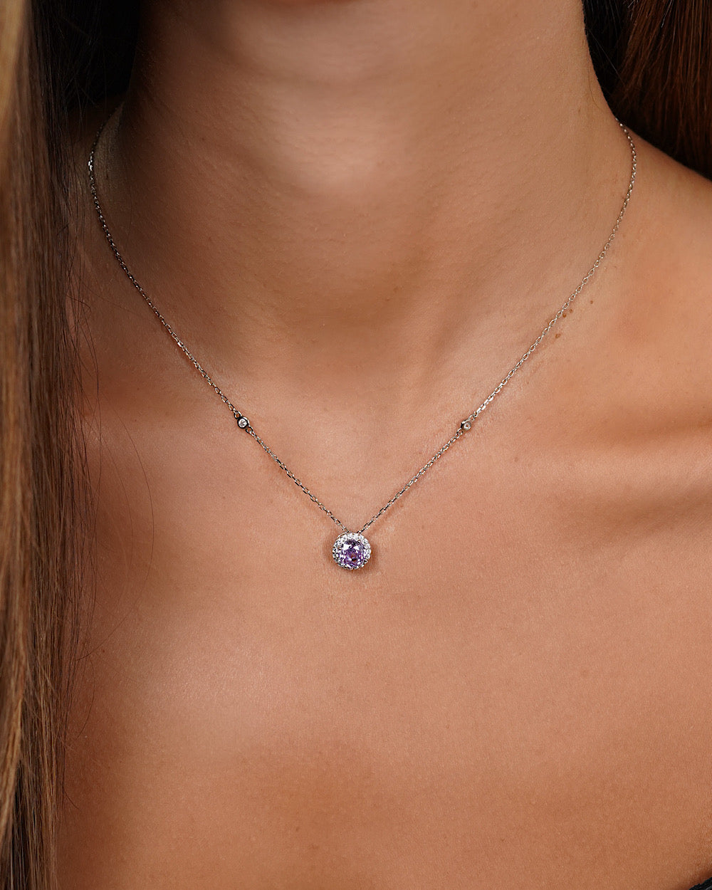 Colar Pryanka Rose Cut Lavanda