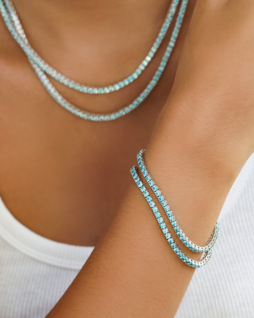 Pulseira Riviera Moissanite Blue Sky — detalhe 3 | IT STONE