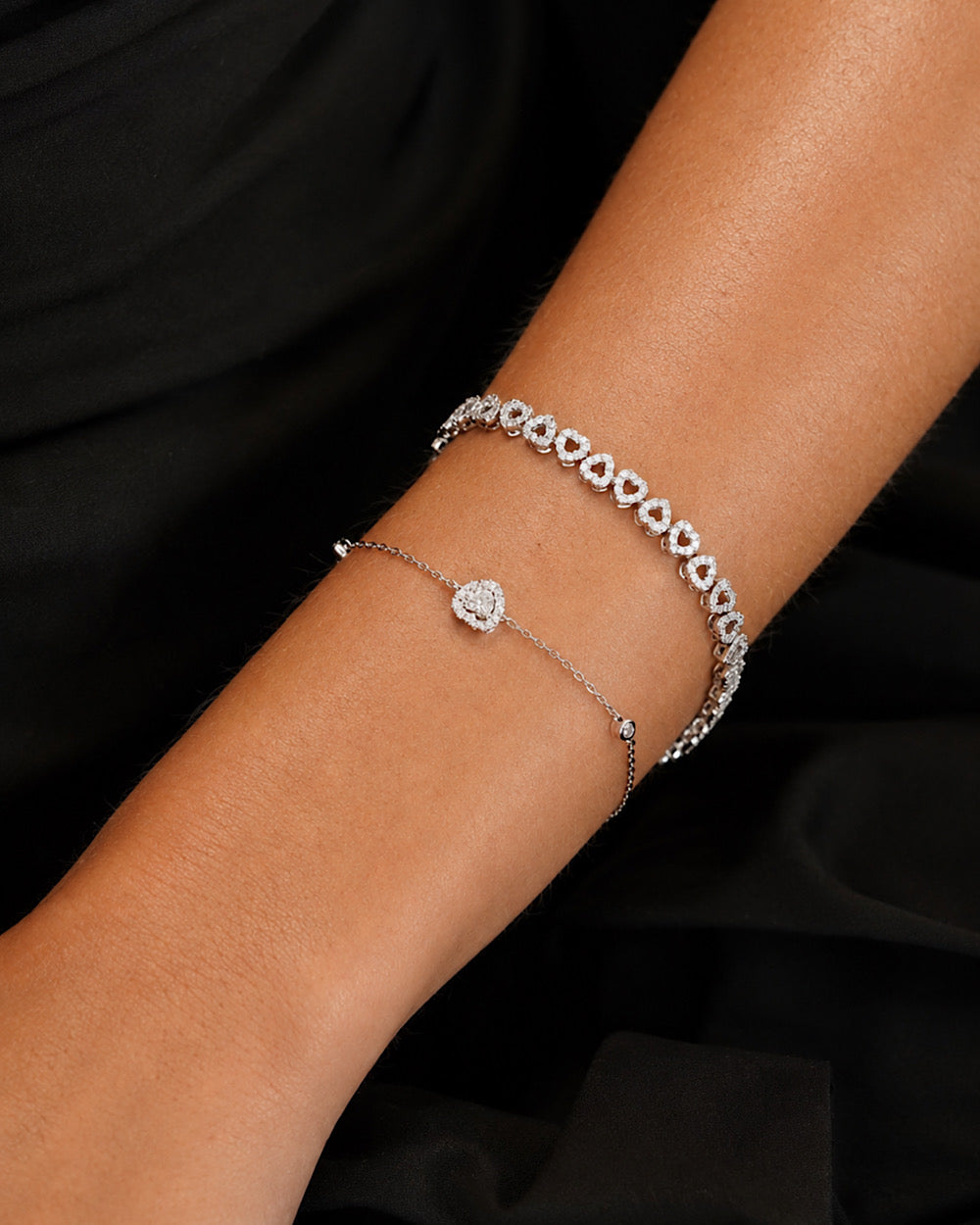Pulseira Small Heart Moissanite