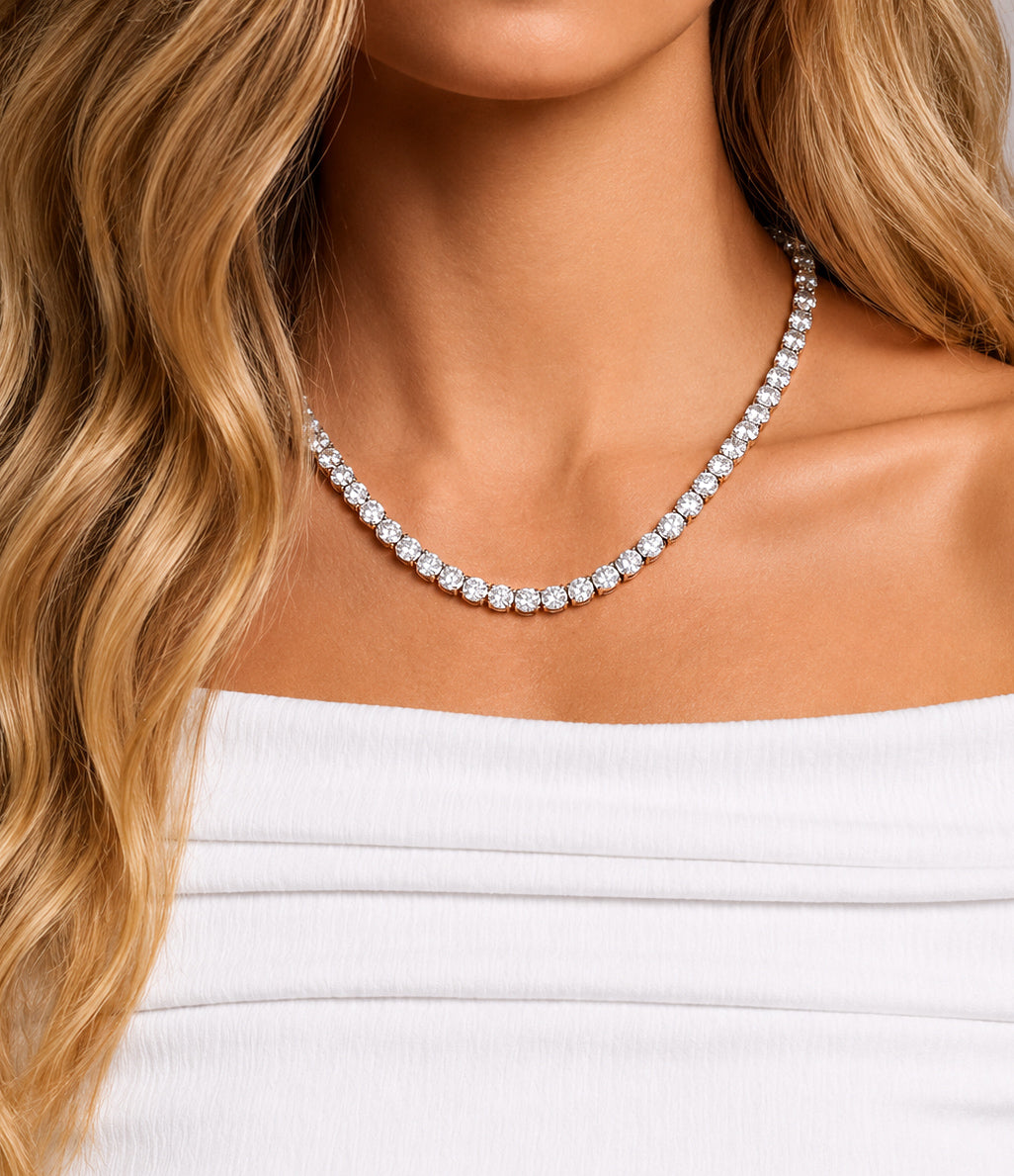 Colar Riviera Classique Moissanite 1ct 40cm