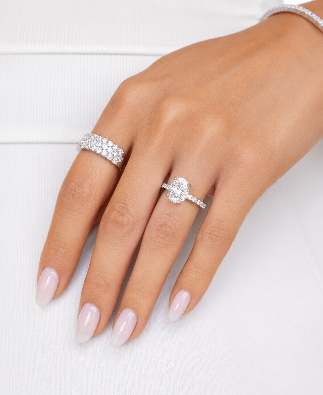 Anel Solitário Sienna Moissanite Oval