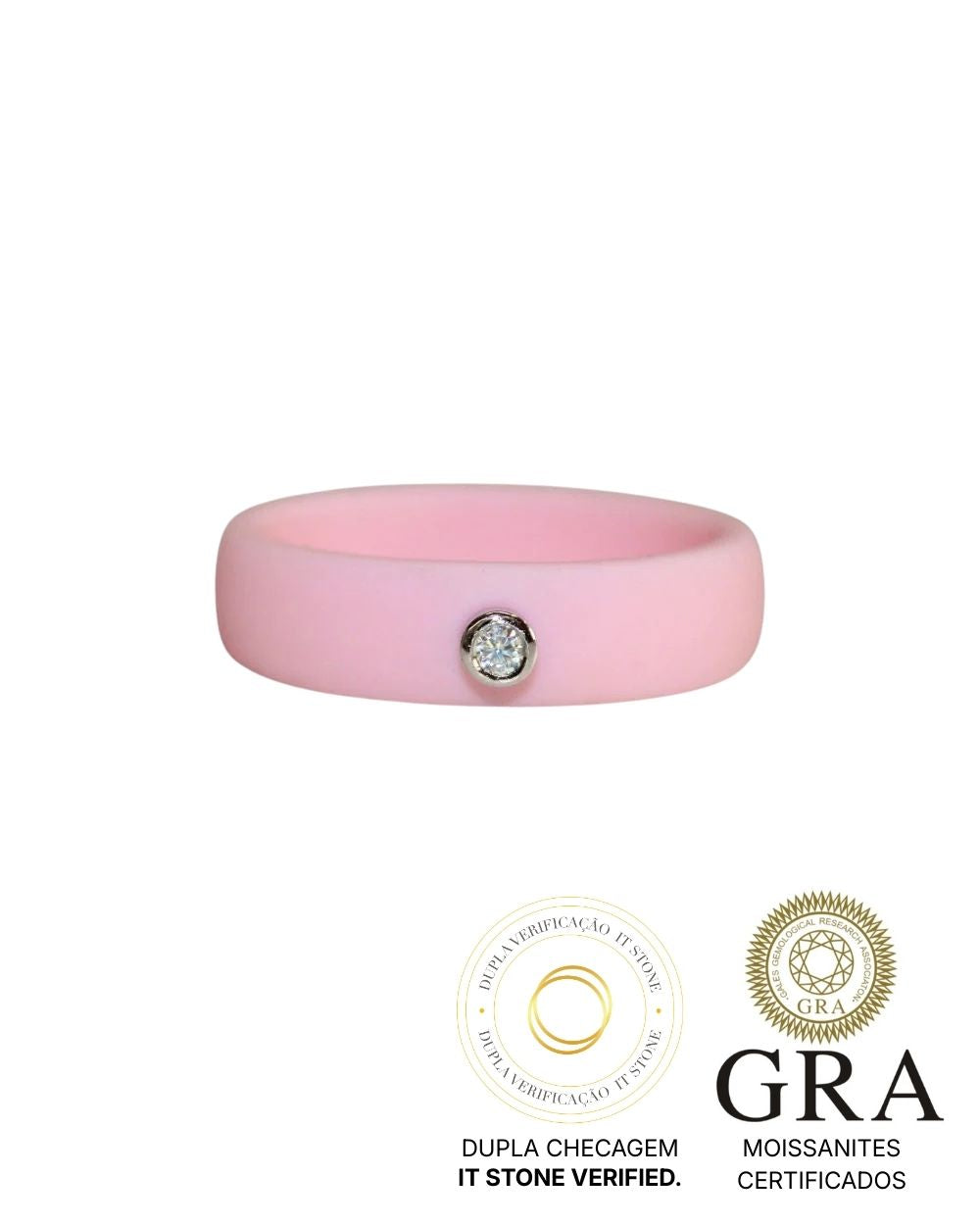 Anel Active Moissanite Baby Rose