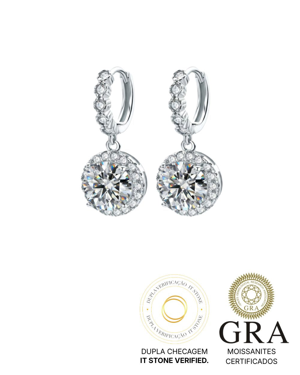 Argola Sylvie Moissanite 1ct
