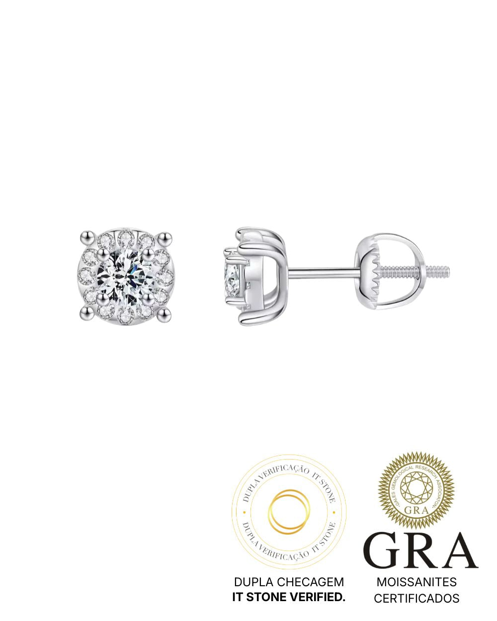 Brinco Bella Moissanite