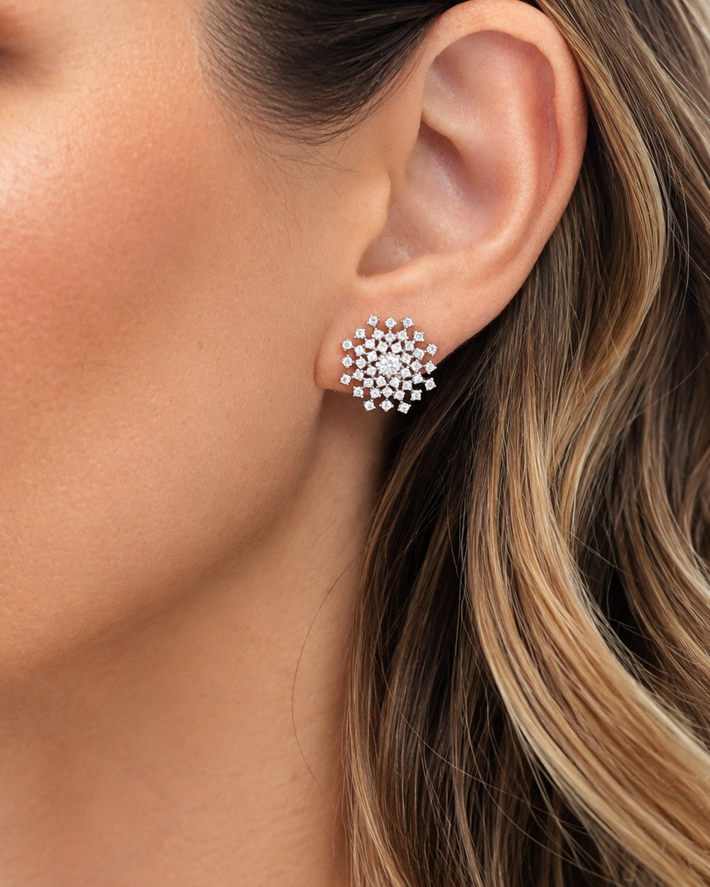 Brinco Sparkle Moissanite Luxo