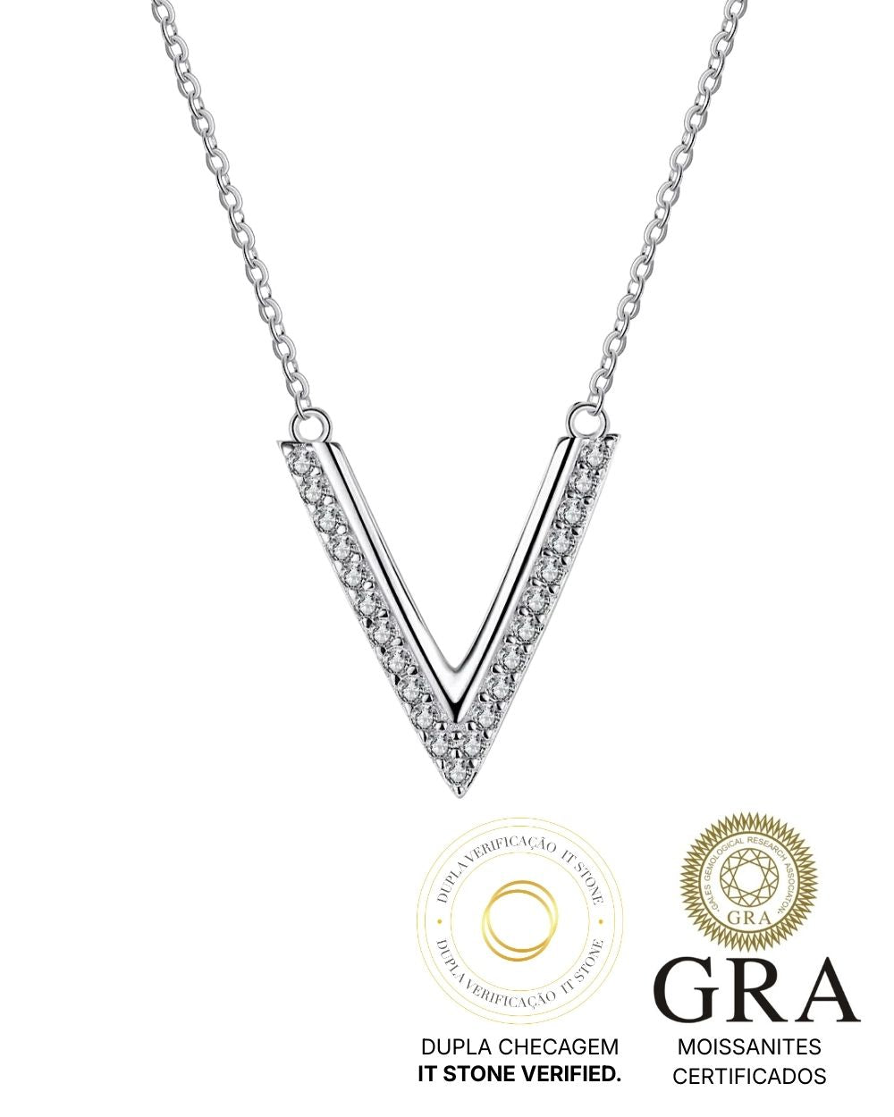 Colar Moissanite V
