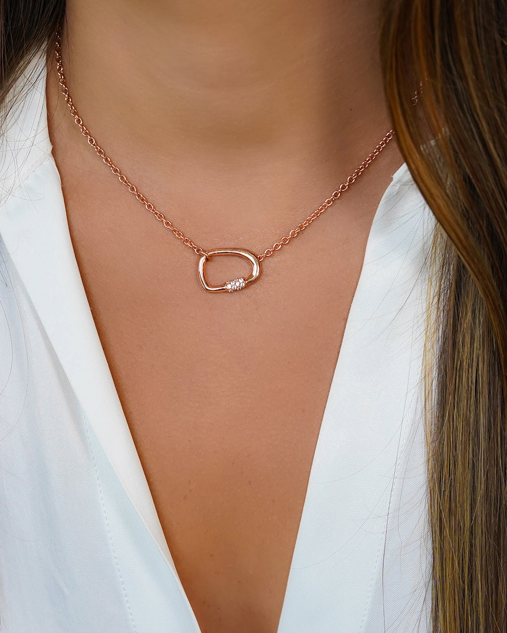 Colar Frankie Chain Rosé