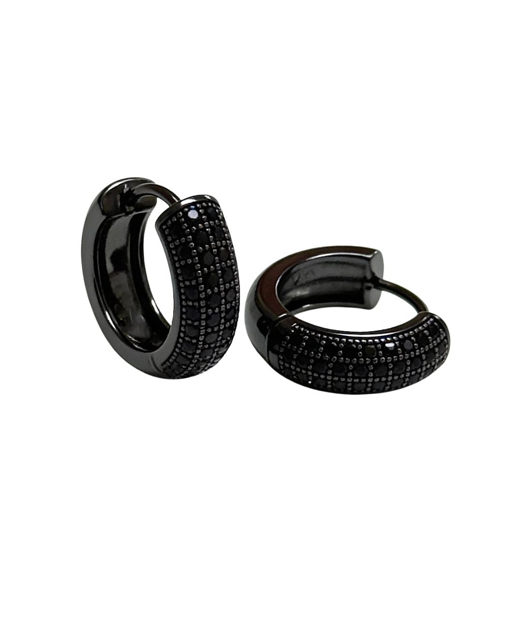 Argola Cravação Luxo Negra