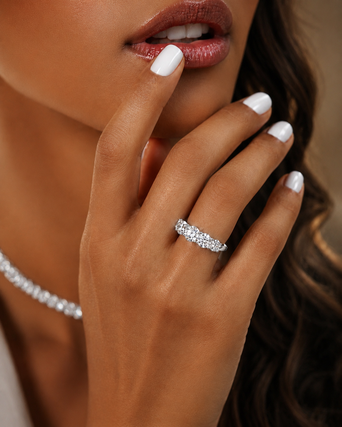 Anel Luxo Saud Moissanites