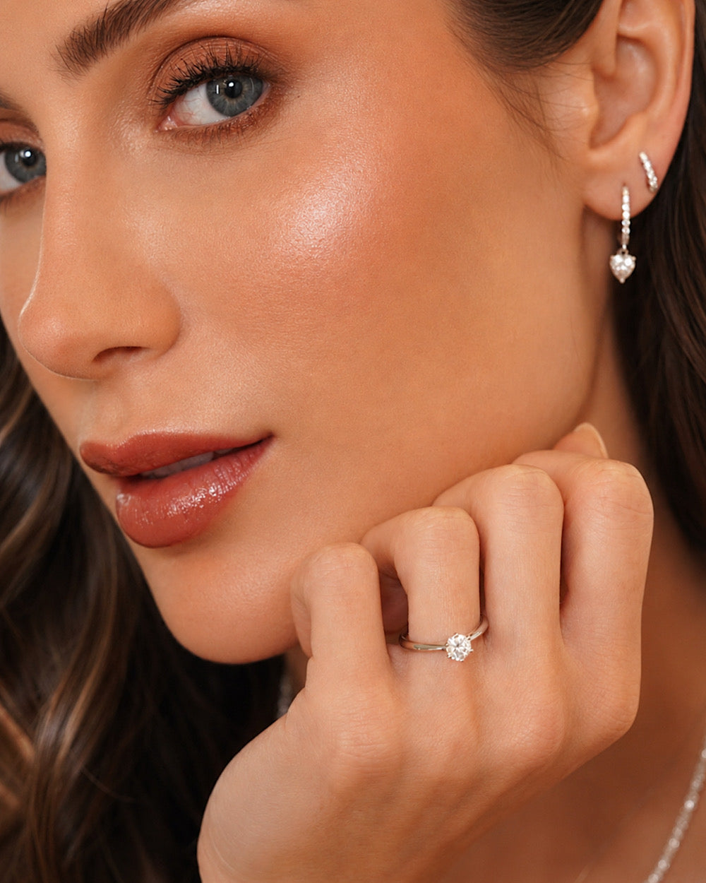 Anel Solitário Clássico Moissanite 0.5ct