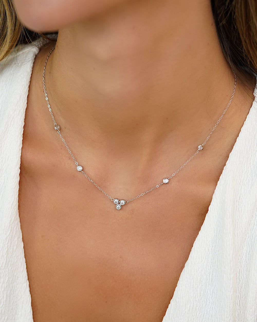 Colar Radiant Moissanites