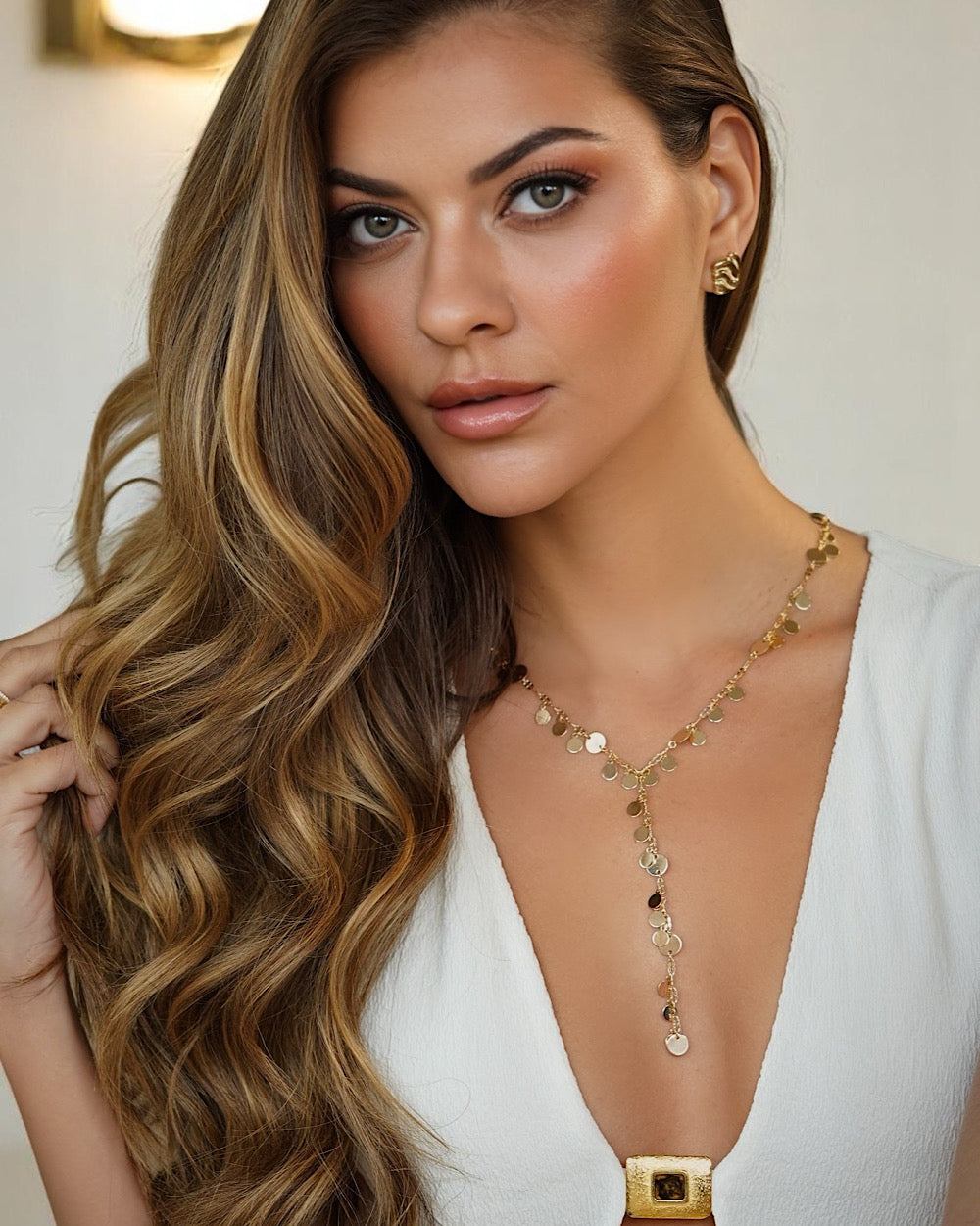Colar Gravatinha Plaquets Gold