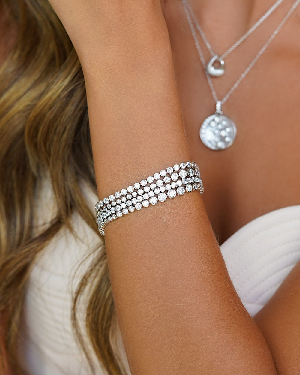 Pulseira Riviera Graduada Cravação Inglesa Luxo