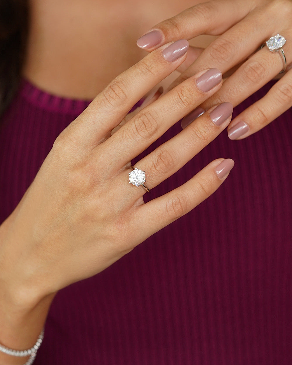 Anel Solitário Clássico Moissanite 3ct