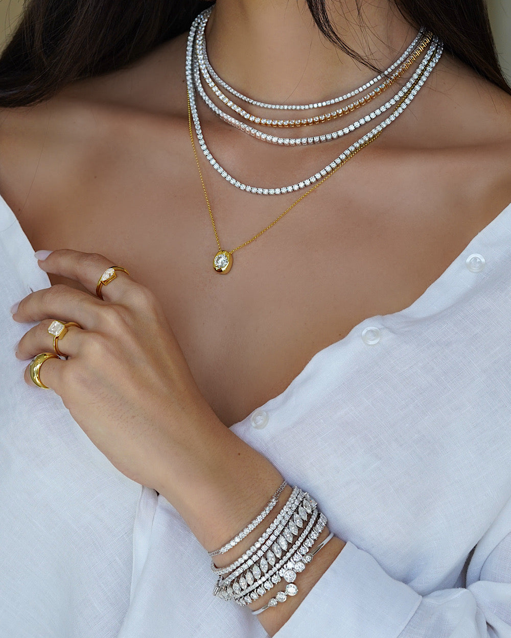 Colar The Eyrie Moissanite 2ct Gold