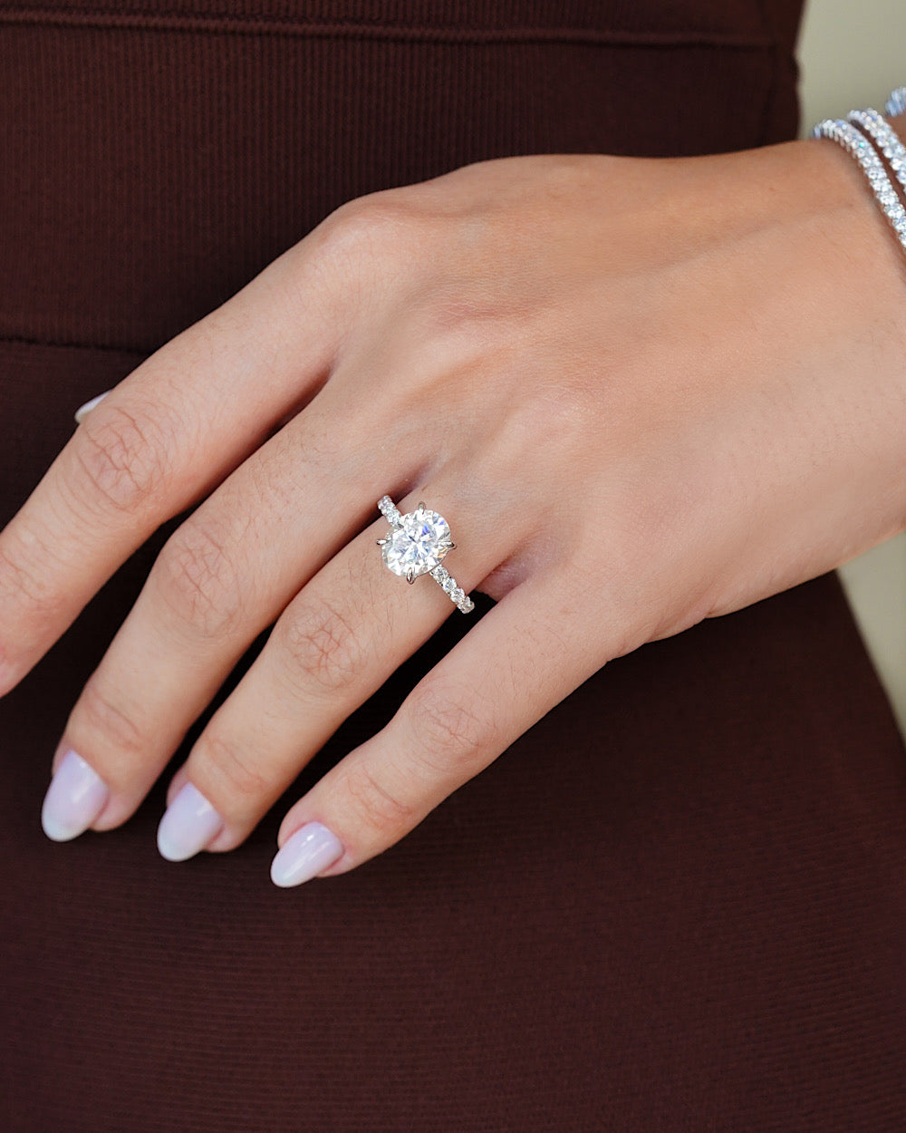 Anel Solitário Sienna Moissanite Oval