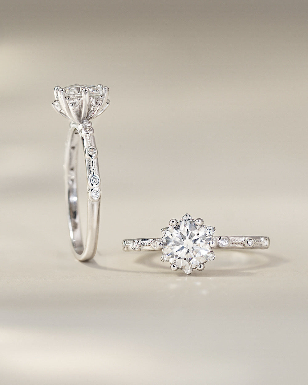 Anel Solitário Hillary Moissanite Luxury 1ct
