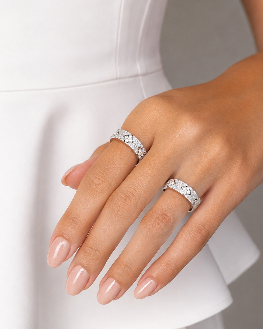 Meia Aliança Athena Moissanite
