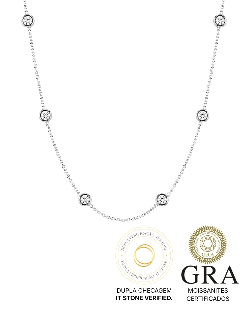 Colar Tiffy Moissanite 0.1ct