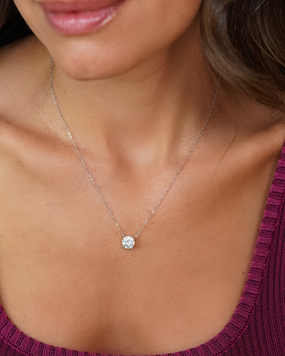 Colar Ponto de Luz Moissanite Classic 2ct