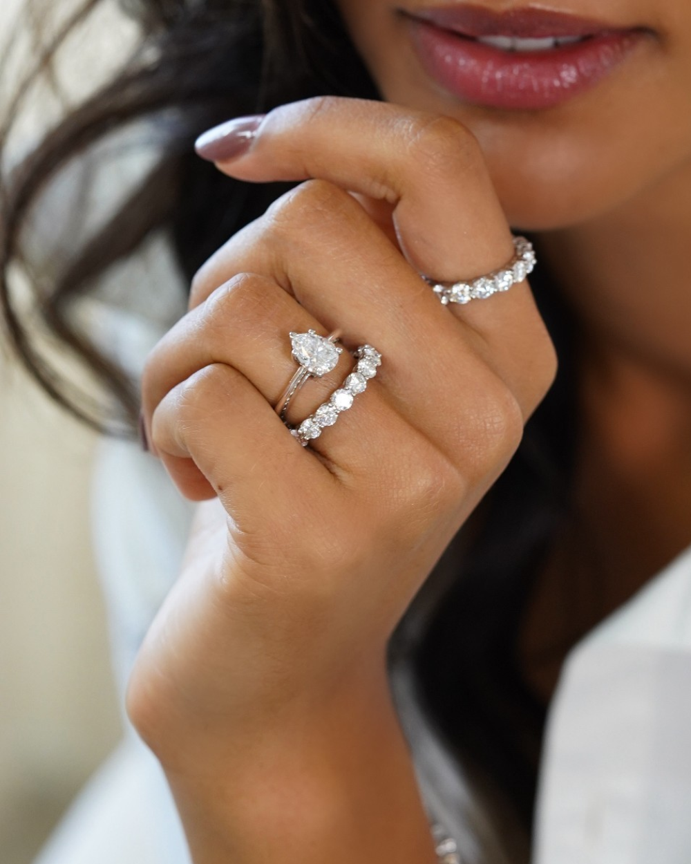 Aliança Eternity Moissanite 30 Pontos Luxo