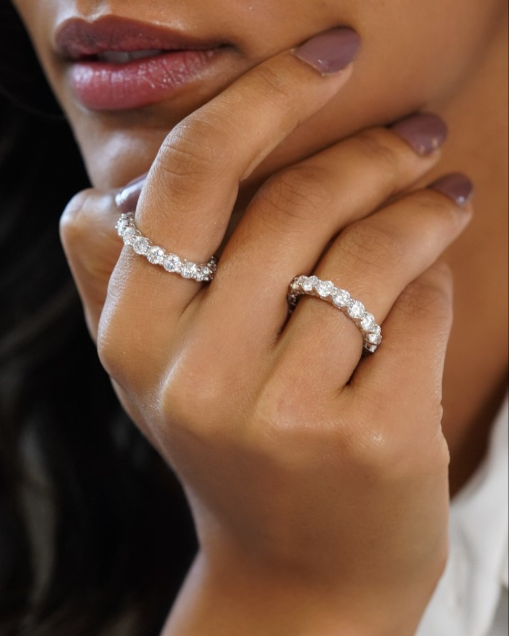 Aliança Eternity Moissanite 30 Pontos Luxo